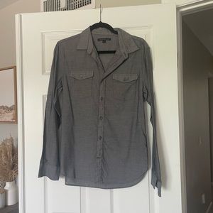 John Varvatos grey button down
